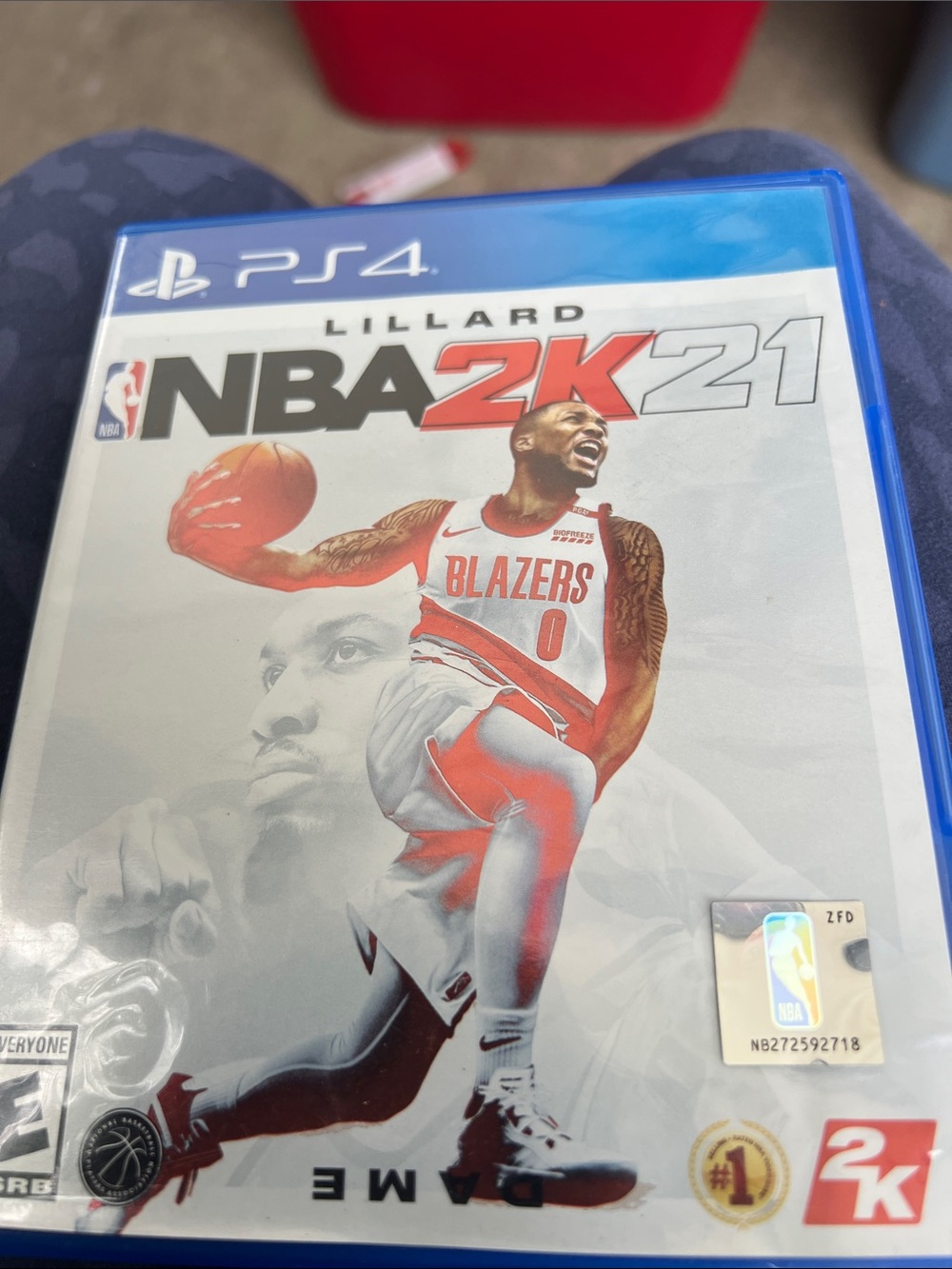 NBA 2K21 PS4 Video Game - Damian Lillard Portland Trail Blazers (Red/White)